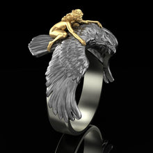 Load image into Gallery viewer, Bohemia Steampunk Black Eagle Ring