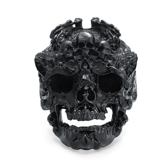 Carofeez Cool Mens Boys Punk Skull Ring