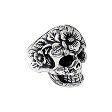 Load image into Gallery viewer, Men Jewelry Vintage Embossed Flower Stainless Steel Mens Punk  Ring
