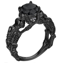 Load image into Gallery viewer, Ghost evil Skull skeleton Hand CZ Ring
