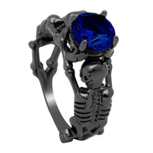 Load image into Gallery viewer, Ghost evil Skull skeleton Hand CZ Ring
