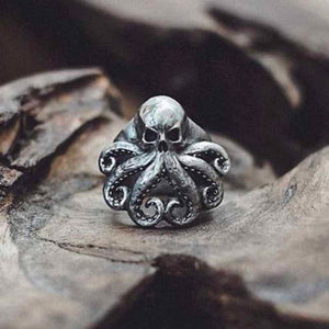 Charm Octopus Skull Ring