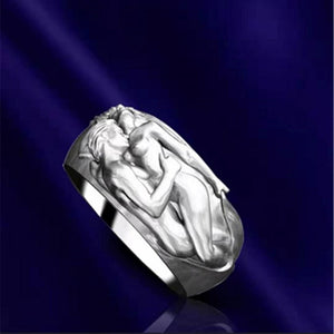 Gold Figure Painful Struggle Heartbreaker Engagement Ring