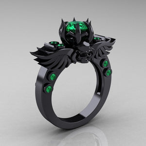 New Skull Finger Black Female  Ring