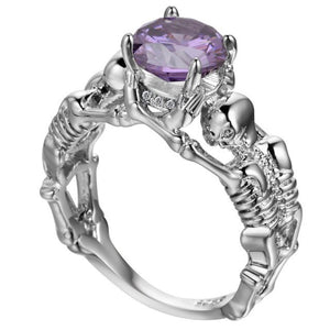 Creative Vintage Skeleton Hand Zircon  Ring