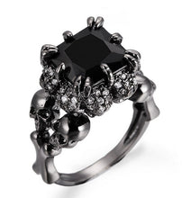 Load image into Gallery viewer, Ghost evil Skull skeleton Hand CZ Ring
